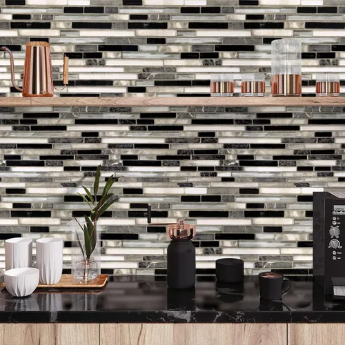 Miniatura 2 de Livebor Papel tapiz de cocina para despegar y pegar, papel tapiz de azulejos de cocina, papel tapiz de 17.7 x 118.1 pulgadas, papel de contacto