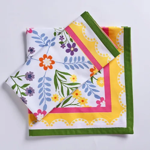Miniatura 14 de Fingercraft - Juego de 12 servilletas de tela de mezcla de algodón y lino, con estampado, perfecta para fiestas, cenas, bodas, cócteles y Navidad