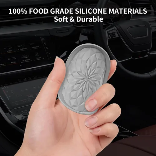 Miniatura 6 de ME.FAN Posavasos para Tazas de Automóvil [Paquete de 4] Posavasos de Silicona para Automóvil/Alfombrillas para Tazas - 2.75 Pulgadas Universales