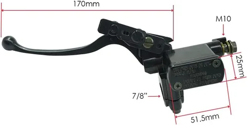 Feiteplus 7/8 '' 0.866 in freno hidráulico cilindro maestro izquierda derecha manija palanca para 50cc 70cc 90cc 110cc 125cc 150cc chino Quad 4