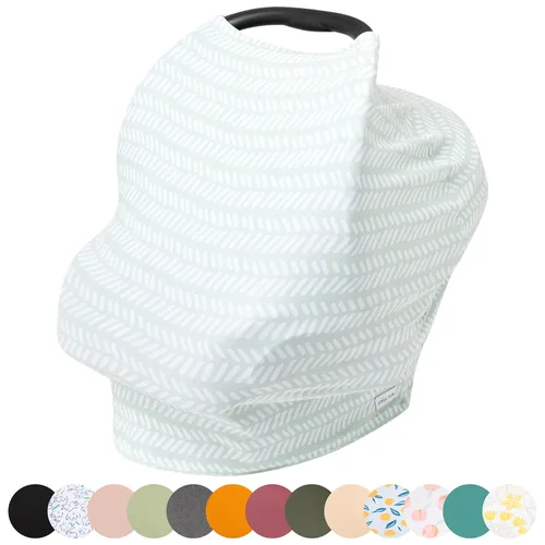 Miniatura 14 de Simka Rose Funda de asiento de automóvil para bebés, multiusos, transpirable, cubierta de lactancia y toldo para asiento de automóvil de bebé