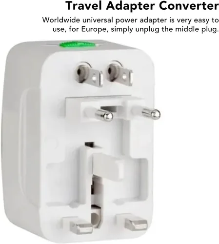Miniatura 5 de LIANGLIDE Adaptador de viaje en todo el mundo, adaptador de corriente universal portátil multiusos en todo el mundo adaptador de enchufe de viaje