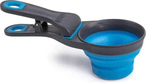 Miniatura 22 de Dexas Pets Cuchara KlipScoop Plegable Plegable para Comida Seca de Perro y Clip para Bolsa de Comida de Perro, Capacidad de 2 Tazas, Azul Pro Azul