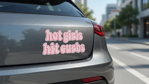 Miniatura 6 de HADATKA1921 Hot Girls Hit Curbs - Calcomanías divertidas para parachoques, vinilo impermeable para automóvil, calcomanías divertidas para adultos