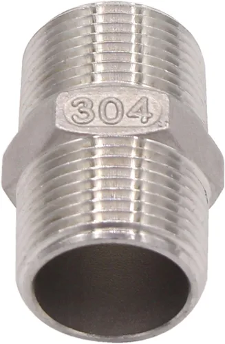 Miniatura 12 de Pezón hexagonal macho de 1/8 pulgadas NPT – Acero inoxidable 304 roscado para kit de preparación, aplicación de tubería casera (paquete de 5)