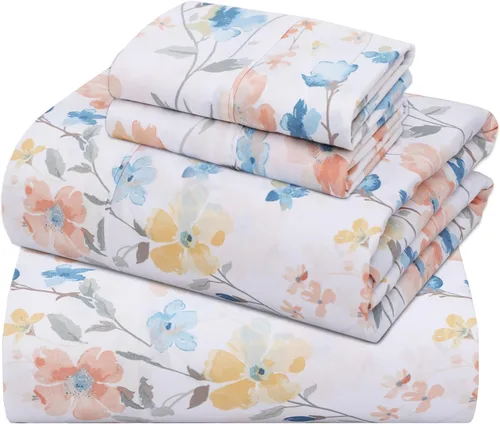 Miniatura 15 de ZOYER Sábanas de percal 100 % algodón tamaño King, refrescantes y transpirables para personas que duermen con calor, ropa de cama crujiente