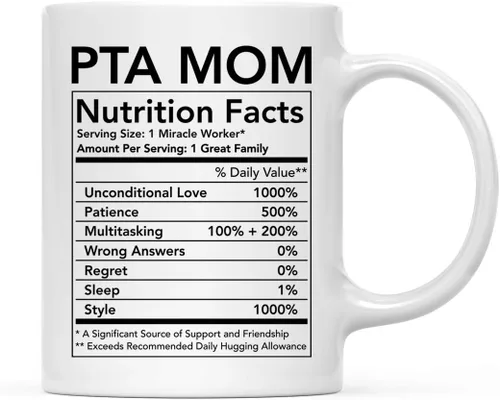 Miniatura 8 de Andaz Press Divertida taza de té de café de cerámica de 11 onzas, regalo de agradecimiento, datos nutricionales del ejército, paquete de 1, ideas