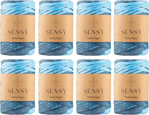 Miniatura 11 de Sensy Premium - Papel de rafia, 438 yardas, cinta de papel (verde)