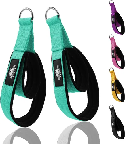 Miniatura 8 de 1 par de correas de doble bucle de Pilates para Reformer Fitness D-Ring Straps Handle Yoga Ejercicio Accesorios para el gimnasio en casa