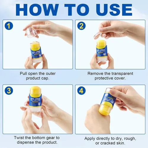 Miniatura 6 de Liefiet Crema de urea 60% hidratante para el cuidado de los pies, paquete de 2 unidades, 1.41 onzas líquidas crema hidratante para pies y manos