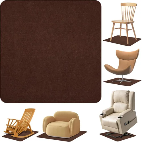 Miniatura 16 de Almohadillas reclinables para suelos de madera dura, pinzas reclinables antideslizantes, almohadillas para muebles para alfombras, tapete Marrón