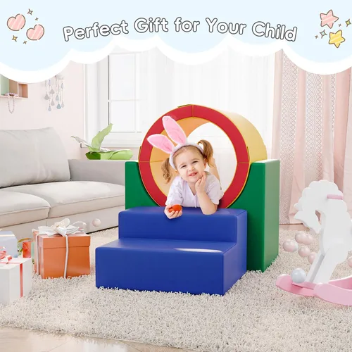 Miniatura 3 de TOLEAD Túnel/Rampas de Espuma para Trepar, Juego de Actividad de Espuma para Trepar y Arrastrarse para Niños Pequeños y Niños, Equipo de Gimnasio