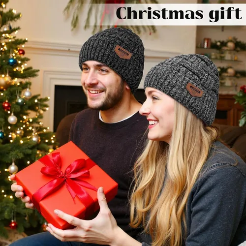 Miniatura 91 de Loritta Gorro de invierno cálido de punto grueso y holgado para hombre