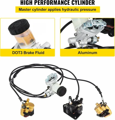Miniatura 3 de Kit de cilindro maestro de freno para Go Kart VEVOR Kit de freno hidráulico para Go Kart Kit de freno universal para Go Karts Kandi Completo Incluye