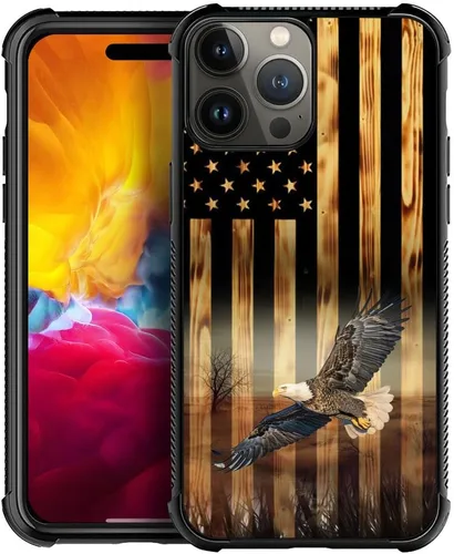 Miniatura 87 de DAIZAG Compatible con iPhone 13 Pro Max, Funda de TPU Protectora Anti-Arañazos Todo En Uno, Fundas para Hombre Mujer - Motivo de Madera Americana