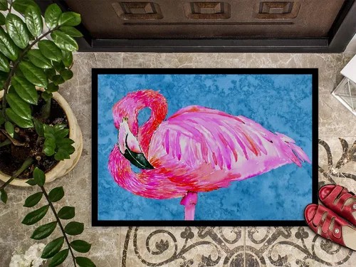 Miniatura 3 de Caroline's Treasures 8686MAT - Felpudo de flamenco de 18 x 27 pulgadas, para interiores y exteriores, para entrada, antideslizante, lavable, de pelo