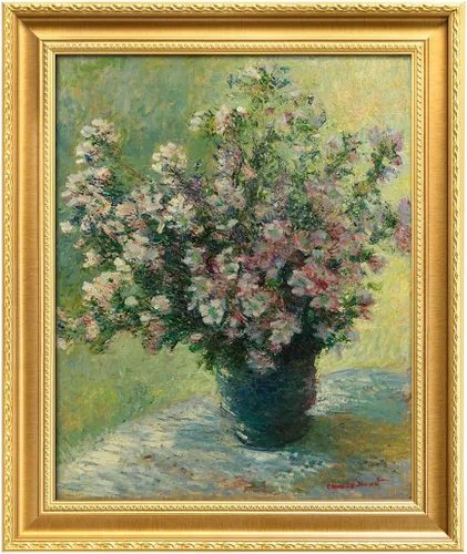 Miniatura 64 de IPIC - Reproducción artística de los lirios de agua de Claude Monet 1906, impresiones giclée coinciden con el marco dorado clásico, arte de pared