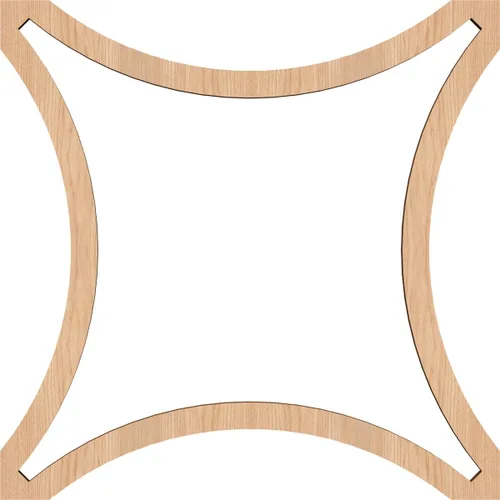 Miniatura 2 de 7 3/8 pulgadas de ancho x 7 3/8 pulgadas de alto x 1/4 pulgadas de alto, paneles de pared de madera con calado decorativo extra pequeño, nogal