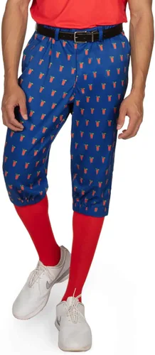 Miniatura 4 de Tipsy Elves Pantalones de golf para hombre, calcetines a juego incluidos, pantalones deportivos para hombre con diseños que cambian el juego