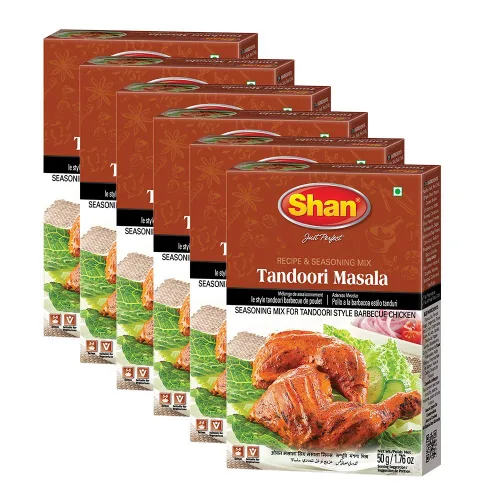 Shan Mezcla de recetas y condimentos Tandoori de 1.76 onzas (1.76 oz) – Especias en polvo para pollo al estilo Tandoori – Adecuado para vegetarianos