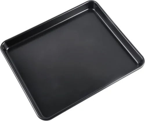Miniatura 3 de Juego de 2 bandejas antiadherentes para hornear y bandejas de galletas de 12.7 pulgadas para horno, sin PFOA (negro)