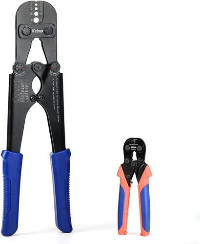 Miniatura 9 de iCrimp IWS-1608B Herramienta de prensado de cuerda de alambre para mangas de bucle de aluminio, virolas de cable ovaladas dúplex de 1/16 '' a 3/16