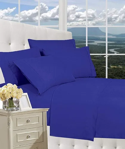CELINE LINEN Lujoso juego de sábanas de 4 piezas de calidad hotelera más suave de 1500 hilos, sin arrugas, bolsillo profundo de hasta 16 pulgadas,