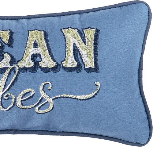 Miniatura 3 de C&F Home Ocean Vibes - Almohada bordada de 6 x 12 pulgadas, color azul