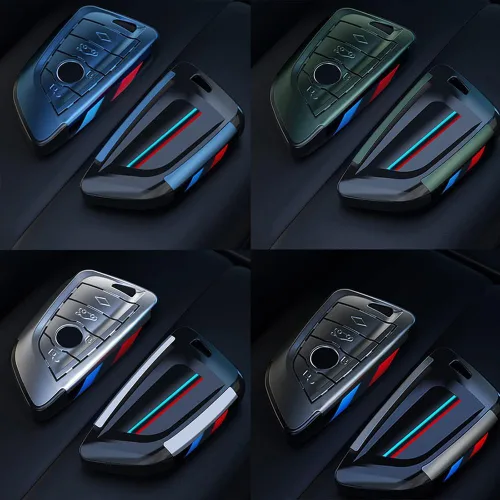 Miniatura 7 de Smart Remote Key Case Funda protectora para BMW 2 5 6 7 X1 X2 X3 X5 X6 Series con llavero