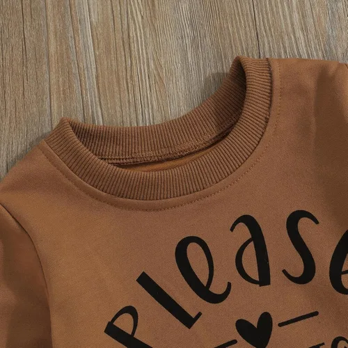 Miniatura 112 de Mandizy Conjunto de ropa de otoño para bebé niña pequeña, sudadera de manga larga con estampado de letras bendecidas, pantalones de camuflaje