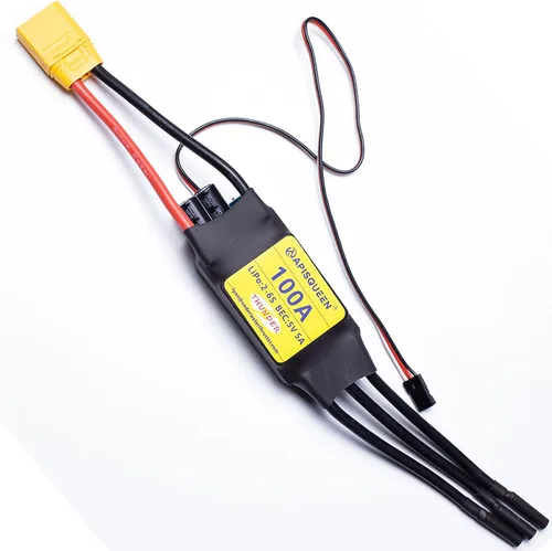 Miniatura 10 de 80A ESC 2-6S LiPo Controlador de velocidad electrónico sin escobillas con BEC XT60 y enchufe de 0.157 in para modelo RC avión Drone