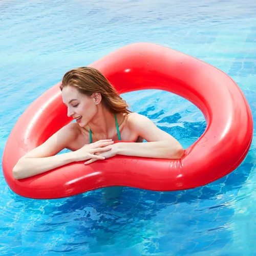 Miniatura 3 de Flotadores inflables de 3 piezas para adultos, tubo de natación de corazón de verano, anillo de natación en forma de corazón, piscina, playa