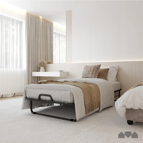 Miniatura 2 de Milliard Cama Plegable Deluxe Diplomat con Colchón para Adultos, Tamaño Twin, Cama Portátil y Plegable con Colchón de Espuma Viscoelástica de Lujo