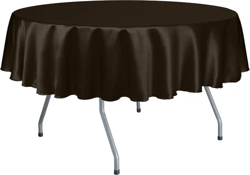 Miniatura 9 de Ultimate Textile Herringbone - Fandango 84-Inch Round Tablecloth, Black