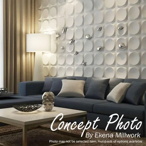 Miniatura 18 de Ekena Millwork WP20X20SPWH 19 5/8 pulgadas de ancho x 19 5/8 pulgadas de alto en espiral EnduraWall decorativo 3D Panel de pared cubre 2.67 pies