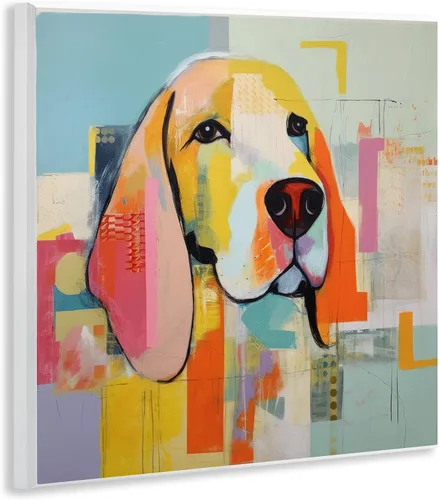 Miniatura 2 de Stupell Industries Placa abstracta de pared con retrato de perro por Irena Orlov