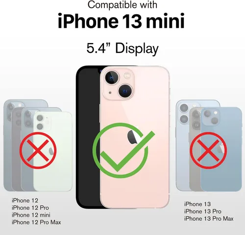 Miniatura 2 de VENA Funda tipo cartera compatible con Apple iPhone 13 Mini (5.4 pulgadas), vCommute (protección contra caídas de grado militar), funda de cuero