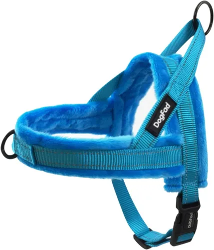 Miniatura 11 de HDKUW Arnés de felpa para perro, chaleco ajustable sin tirones para clima frío, arnés para mascotas para perros pequeños, medianos y grandes, negro