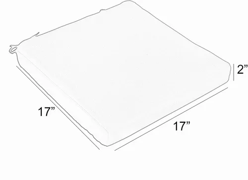 Miniatura 4 de Sorra Home Sunbrella - Juego de cojines para silla con cable para interiores y exteriores, 17 x 17 x 2 pulgadas, plata fundida, 2