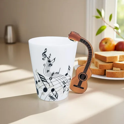Miniatura 5 de Taza de guitarra, taza de café de guitarra, regalo para guitarristas músicos, taza de guitarra de 13.5 onzas, regalos para amantes de la música