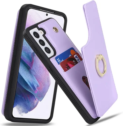 Miniatura 21 de Lipvina Funda para Samsung Galaxy A03s con tarjetero, Galaxy A03s Funda tipo cartera para mujer, tarjetero de crédito, soporte de anillo, fundas