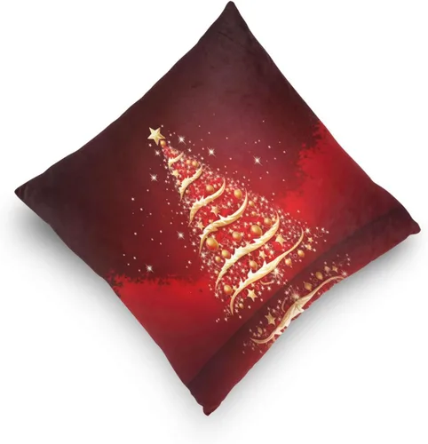 Miniatura 5 de Kigai Funda de cojín cuadrada decorativa para árbol de Navidad de 16 x 16 pulgadas, para sofá, dormitorio, hogar