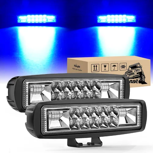 Miniatura 16 de Nilight Barra de luz LED marina, 2 unidades, 18 W, blanco, 150°, haz de inundación, ponton, barco, cubierta, luces de muelle, IP67, impermeable