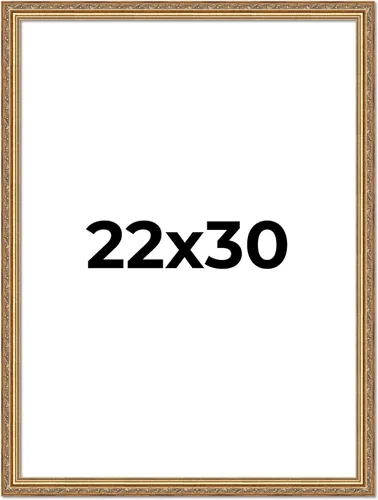Miniatura 42 de Poster Palooza Marco de fotos de madera maciza ornamentada dorada de 3 x 3 pulgadas, ancho de moldeo de 1.25 pulgadas, con plexiglás acrílico UV