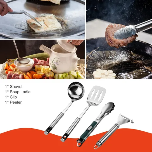 Miniatura 7 de Bolsa de almacenamiento de utensilios de cocina para campamento, juego de utensilios de cocina de campamento, bolsa de almacenamiento portátil Kit