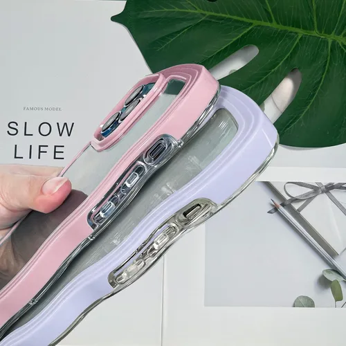 Miniatura 5 de LOEV Funda transparente diseñada para iPhone 7 Plus, iPhone 8 Plus con borde ondulado, bonita funda transparente con forma de onda rizada, a prueba