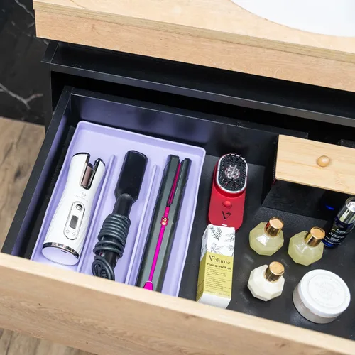 Miniatura 4 de Organizador de herramientas de silicona para el cabello – Alfombrilla resistente al calor y soporte para secadores de pelo, secadores de pelo