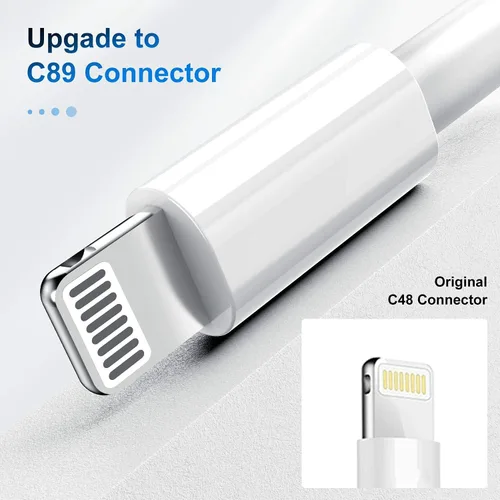 Miniatura 4 de Paquete de 3 cables de 10 pies con certificación MFi de Apple, cable largo de carga, Lightning a USB, carga rápida de 2.4 A, para iPhone 12/11/11