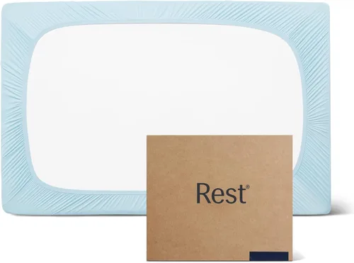 Miniatura 21 de REST® Evercool®+ Sábana bajera ajustable, tamaño King, azul claro, 15 pulgadas de profundidad (hasta 18 pulgadas), ropa de cama transpirable