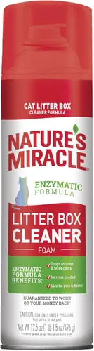 Miniatura 12 de Nature's Miracle Espuma limpiadora de cajas de arena, fórmula enzimática, 17.5 onzas, paquete de 4